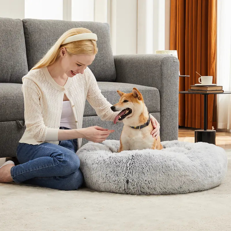 Sweetcrispy Large Dog Orthopedic Memory Foam Sofa Bed - 3-Sided Bolsters, 20.0In L X 24.0In W X 8.0In Th, Waterproof Fleece Detachable Cover, Non-Slip Base, Joint Relief, Alleviate Pressure Points, Extra Neck & Head Support, 24-48Hr Recovery Time