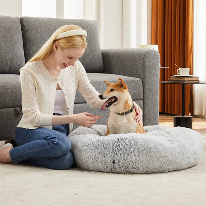 Sweetcrispy Large Dog Orthopedic Memory Foam Sofa Bed - 3-Sided Bolsters, 20.0In L X 24.0In W X 8.0In Th, Waterproof Fleece Detachable Cover, Non-Slip Base, Joint Relief, Alleviate Pressure Points, Extra Neck & Head Support, 24-48Hr Recovery Time